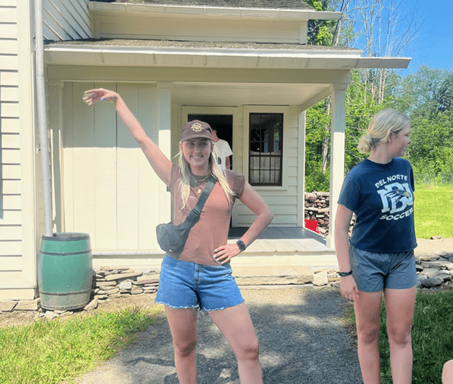 Young adults exploring Sacred Grove and church history sites on Legends Road Rally